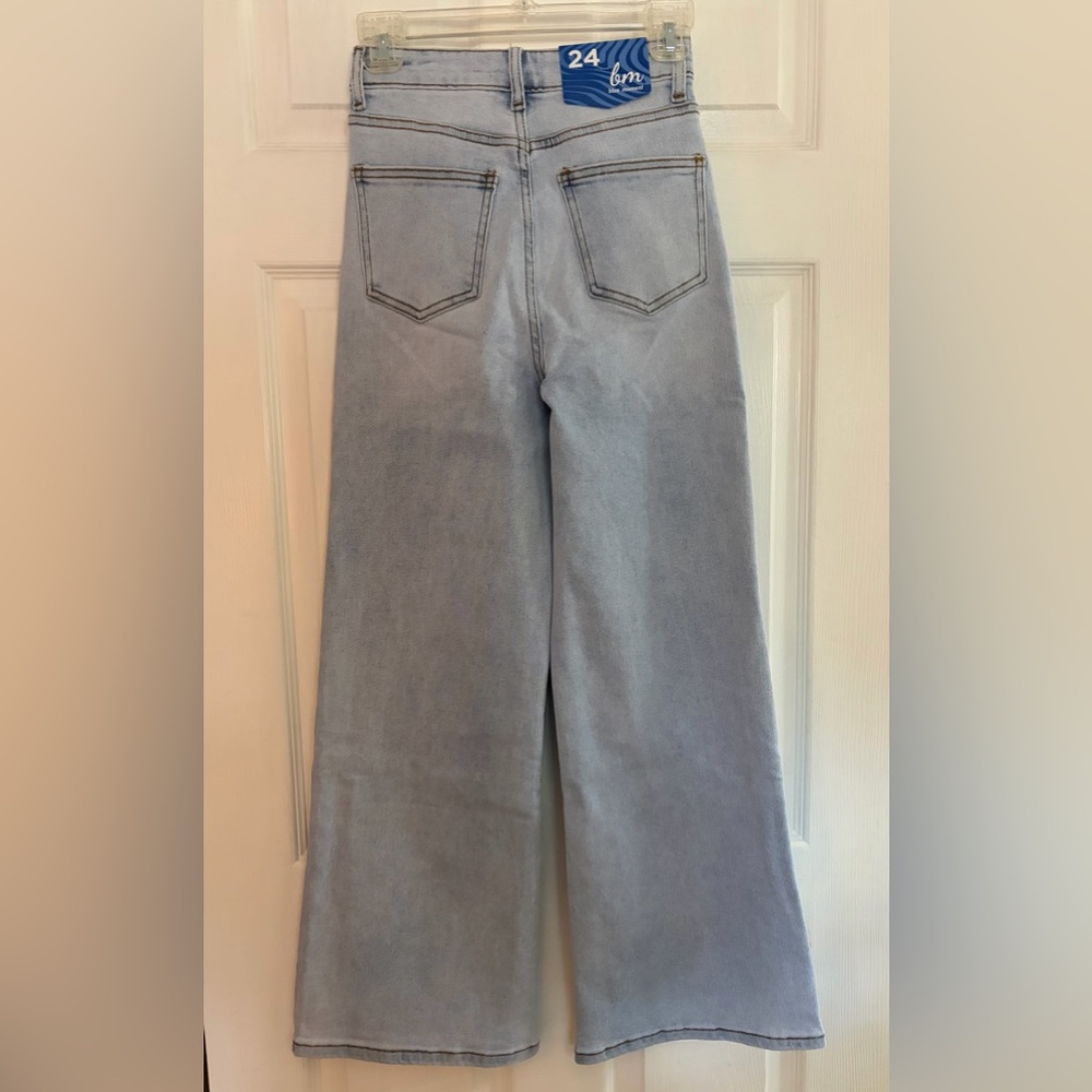 Blue Moment-Women’s NWT Stylish Light Blue Wide Leg Jeans Size 24 - Picture 5 of 10